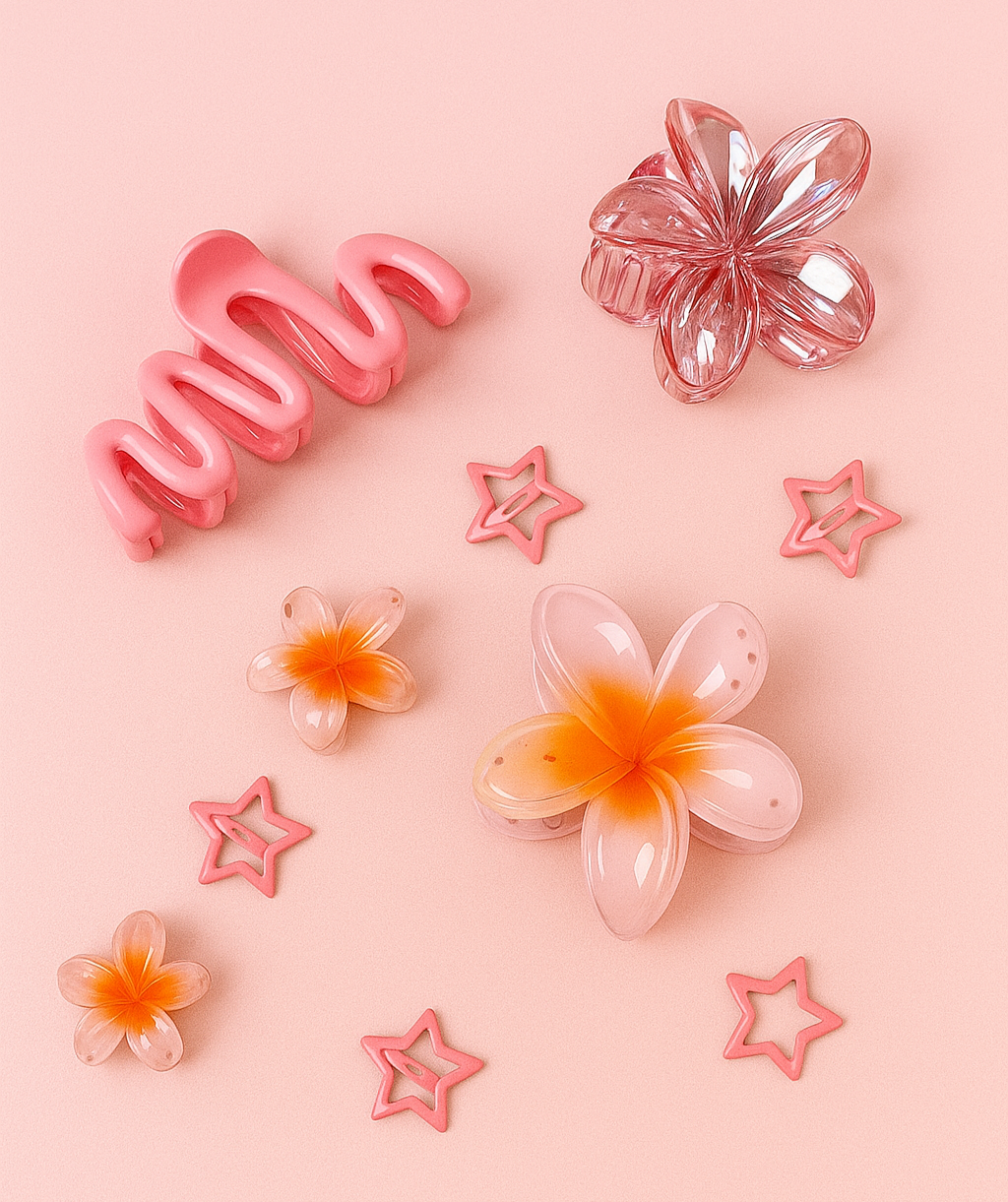 Tropical Bloom Hair Clip (10 pieces set)
